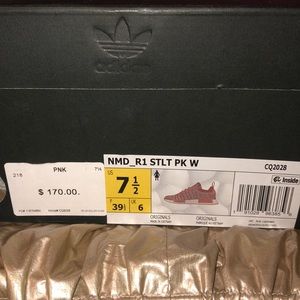 adidas Women's Pink NMD_R1 STLT Primeknit Sneakers